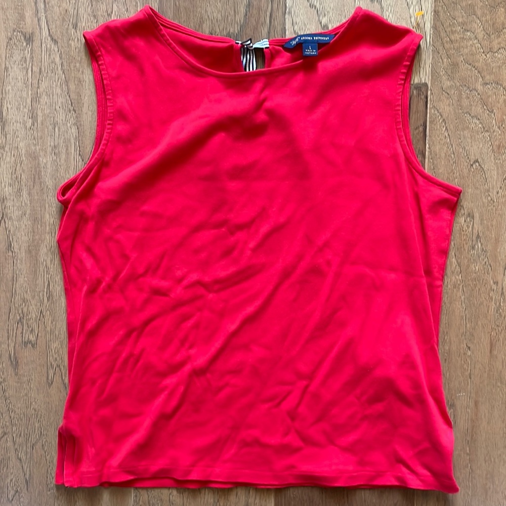 Brooks Brothers Tank Top with Ribbon Neck Tie